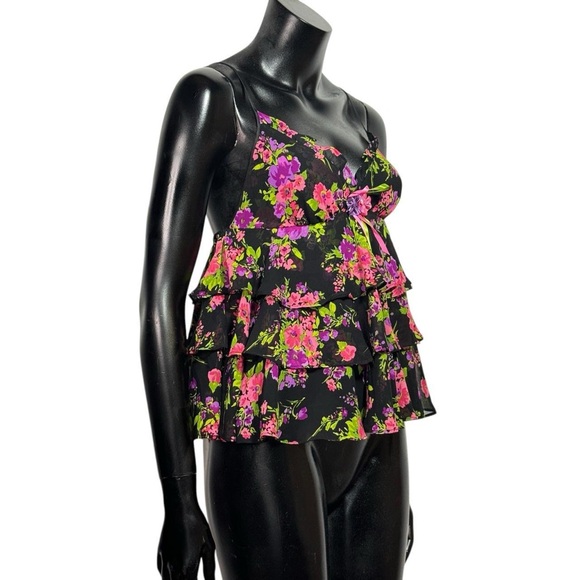 Betsy Johnson/Victorias Secret 
Floral print ruffled Camisole/Tank top - Picture 2 of 6